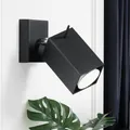 Wand Strahler Lampe Spot Leuchte verstellbar Schlaf Zimmer Beleuchtung schwarz