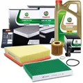 CASTROL FILTERS INSPEKTIONSPAKET FÜR SEAT IBIZA SKODA FABIA ROOMSTER VW POLO 1.2