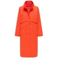 Navahoo Langmantel Zenblüte 14 Modischer oversized Damen Parka mit krempelbaren Ärmeln orange S (36)