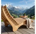 TUGA-Holztech Gartenliege Relaxliege "Ruhe-Vroni" Holzart & Größe wählbar, Breite: 70cm 80cm 90cm 100cm 120cm 140cm Höhe 58cm Fichte Lärche Zirbe