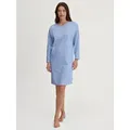 CALIDA Nachthemd Lovely Nights Langarm, Rundhals, Pure Cotton, Single Jersey, weich, atmungsaktiv blau XL (52/54)