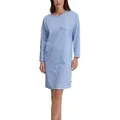 Calida Lovely Nights Long Sleeve Nightdress Hellblau Baumwolle X-Large Damen