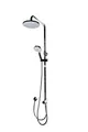 Duschsystem, Wellness Dusche Porto, Regendusche, Überkopfbrause, höhenverstellbar, Messing verchromter Korpus, Anschluss an vorhandene Armatur, keine Demontage, 40062