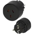 Brennenstuhl Reisestecker/Reiseadapter (Reise-Steckdosenadapter für: Euro Steckdose und Australien, China Stecker) schwarz