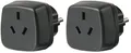 2er Pack Brennenstuhl Reisestecker/-adapter Australien, China - Schutzkontakt schwarz, 1508510 (2)