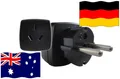 Reiseadapter Deutschland - auf Geräte aus Australien Geräteadapter Schwarz