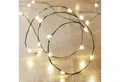 Lights4fun LED-Lichterkette 50er LED Micro Lichterkette warmweiß grüner Draht