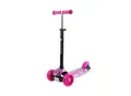 Lorelli Kinderroller Draxter 3 Räder, höhenverstellbar, PU-Leuchträder Fußbremse pink