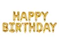 PartyDeco Happy Birthday Folienballon 340x35cm Gold