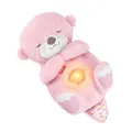 Fisher-Price Baby-Spielzeug Schlummer-Otter, tragbare Pinke Plüsch-Spieluhr mit Atembewegungen und Lichtern für Neugeborene ab einem Alter von 0 Monaten, JLJ33