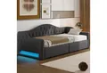 Odikalo Schlafsofa Tagesbett Schlafcouch Daybed Daybett Stauraum 90/140x200 Grau Beige