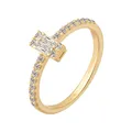 cai Ring 925 Sterling Silber gelb vergoldet mit Zirkonia