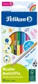12 Pelikan Zweifarb-Buntstifte Bicolor, rund, 12er Kartonetui