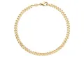 Schmuck Krone Goldarmband 3,9mm Panzerarmband aus 333 Gelbgold massiv 21cm, Gold 333