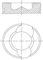MAHLE 030 98 00 Kolben für VW Transporter V Bus (7HB, 7HJ, 7EB, 7EJ, 7EF, 7EG, 7HF, 7EC) Multivan V (7HM, 7HN, 7HF, 7EF, 7EM, 7EN) Touareg