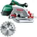 Handkreissäge BOSCH HOME & GARDEN "PKS 55 A", grün (grün, schwarz), B:330mm H:220mm L:390mm, Sägemaschinen, 230 V, 160 mm, inkl. HM-Sägeblatt Speedline Wood