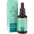BitterLiebe Vitamin D3 K2 Tropfen hochdosiert und vegan - K2 Vitamin und hoch bioverfügbare Vitamin D3 - für starke Knoche und Immunsystem, fördert Herz-Kreislauf-System und Muskelgesundheit (1)