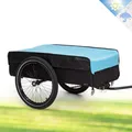 Lastenanhänger Fahrradanhänger Handwagen Transporter 50L 40 kg 16" Räder Blau
