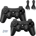 Wireless Controller PS3 2er Pack Dual Shock Bluetooth Rechargable Gamepad