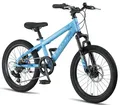Licorne Bike Thunder Premium Mountainbike in 20, 24, 26, 27.5 und 29 Zoll Fahrrad für Mädchen Jungen Herren und Damen Discbremse (Aquamarine, 20 Zoll)