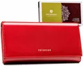 Elegante Damenbrieftasche aus Leder mit Druckknopfverschluss - Peterson