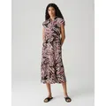 OPUS Sommerkleid WERISA TROPICAL A-Linie mit Volantstufen rot 38
