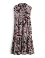 OPUS Damen Midikleid | Printkleid WERISA Tropical A-Linie mit Volantstufen Cassis, 38