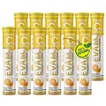 EVÄM Premium Vitamin C 1000mg Brausetabletten I Geschmack Orange I 12x 20 Stück I hochdosiert I Nahrungsergänzungsmittel zur Unterstützung des Immunsystems I zuckerfrei I Made in Germany