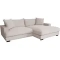 Ecksofa - dove - Cord - Recamiere rechts