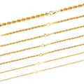 hoplo holzenplotz Edle Kordelkette Halskette - 333-8 Karat Gold Juwelier Qualität, Länge:70 cm, Kette_Breite:4.5 mm