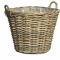 Spetebo - Weide Pflanzkorb Natur - 45 Cm - Holz Deko Blumen Topf Pflanzen Ständer Korb