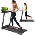 AsVIVA Büro Laufband T21 – Klappbar, 2,5 PS, 12 km/h, Bluetooth, Dämpfung - Schwarz