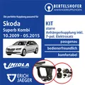 Für SKODA Superb Kombi II Typ 3T5 10.2009-05.2015 AHK starr +7pol spez. E-Satz
