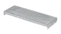 Metallstufe 800x270 mm | 30x2 mm | Maschenweite 34x38 | verzinkt Gitterroststufen Treppenstufen Metall Stufe