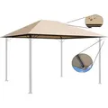 Ersatzdach für Garten Pavillon 3x4m Sand Pavillondach Ersatzbezug - Beige