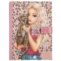 Depesche TOPModel Leoheart Tagebuch mit Sound Rosa Model Motiv Leo-Muster Gold