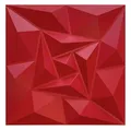 3D Paneele PVC Kunststoffpaneele Wandpaneele Gaming Zimmer Wand Decke 3D Optik Quarz (20) PVC 3D Platten, D175 Rot