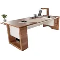 JVmoebel Schreibtisch Moderner Schreibtisch Luxus Büromöbel Braun Holz Schubladen (1-St., 1x nur Schreibtisch), Made in Europa beige|braun