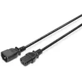 DIGITUS Netzverlängerungskabel, C14 - C13 St/Bu, 1.2m, H05VV-F3G 0.75qmm, sw