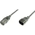 Digitus Strom Anschlusskabel [1x Kaltgeräte-Stecker C14 - 1x Kaltgeräte-Buchs...