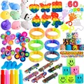 60 Stück Mitgebsel Set für Kindergeburtstag - Fidget-Spielzeuge & Goodie Bags