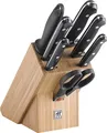 ZWILLING Twin Chef Messerblock 8-teilig, Bambus-Block, Rostfreier Spezialstahl, Schwarz, Made in Germany