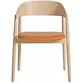 Andersen Furniture - AC2 Stuhl, Eiche weiß pigmentiert / Leder cognac