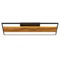 Lightbox LED Deckenlampe mit Holzbalken - moderne Deckenleuchte mit BlitzMuster - Lampe Wohnzimmer, Schlafzimmer, Küche & Flur- inkl. LED