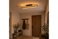 Lightbox Deckenleuchte, LED fest integriert, Warmweiß, LED-Deckenlampe, 100cm, 6000lm, Metall/Holz/Kunststoff, braun/schwarz