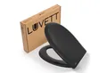 LUVETT WC-Sitz Premium C770 mit Absenkautomatik, Duroplast Antibakteriell, O-Form (Inklusive 3 Befestigungsarten), mit Original SoftClose® Absenkautomatik, Duroplast