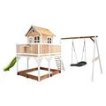 AXI Spielhaus Liam mit Sandkasten, Nestschaukel & hellgrüner Rutsche