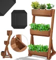 KESSER® Hochbeet mit Etagen Premium Blumenkasten Blumentreppe Pflanztreppe - Gemüsebeet Kräuterbeet Pflanzkübel Frühbeet Blumenbeet Pflanzkasten inkl. Gartenvlies- Beet für Terrasse Balkon & Garten