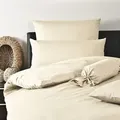 Janine Mako-Brokat-Damast Bettwäsche Rubin 1321 Kissenbezug einzeln 40x40 cm | sekt - beige