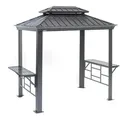 Pavillon, Metall, 292x262x179 cm, wetterfest, wetterbeständig, rostfrei, Sonnen- & Sichtschutz, Pavillons & Pergolas, Pavillons